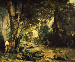 A Thicket of Deer at the Stream of Plaisir-Fontaine